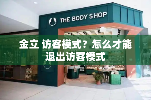 金立 访客模式？怎么才能退出访客模式
