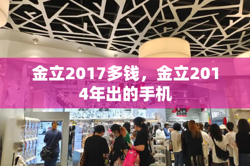 金立2017多钱，金立2014年出的手机-第1张图片-星选测评