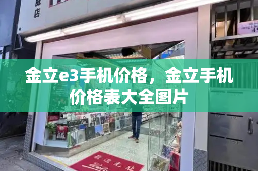 金立e3手机价格，金立手机价格表大全图片-第1张图片-星选测评