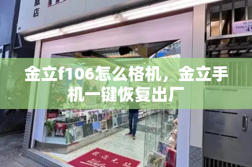金立f106怎么格机，金立手机一键恢复出厂-第1张图片-星选测评