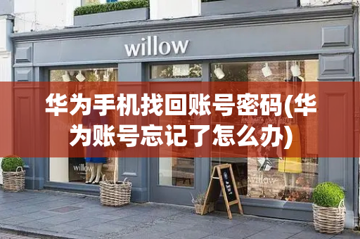 华为手机找回账号密码(华为账号忘记了怎么办)