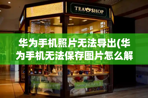 华为手机照片无法导出(华为手机无法保存图片怎么解决)-第1张图片-星选测评