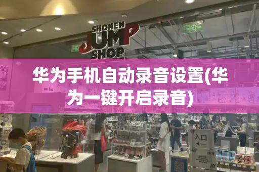 华为手机自动录音设置(华为一键开启录音)