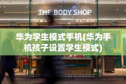 华为学生模式手机(华为手机孩子设置学生模式)