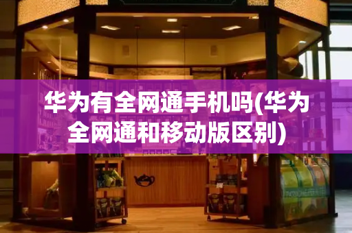华为有全网通手机吗(华为全网通和移动版区别)