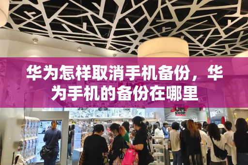 华为怎样取消手机备份，华为手机的备份在哪里-第1张图片-星选测评