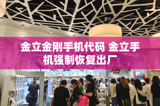 金立金刚手机代码 金立手机强制恢复出厂-第1张图片-星选测评