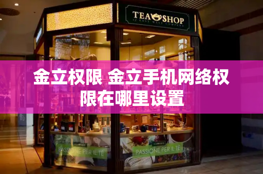 金立权限 金立手机网络权限在哪里设置