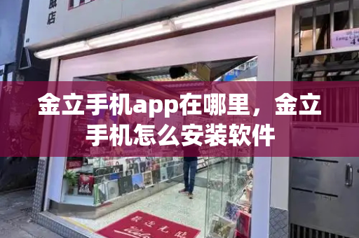 金立手机app在哪里，金立手机怎么安装软件-第1张图片-星选测评