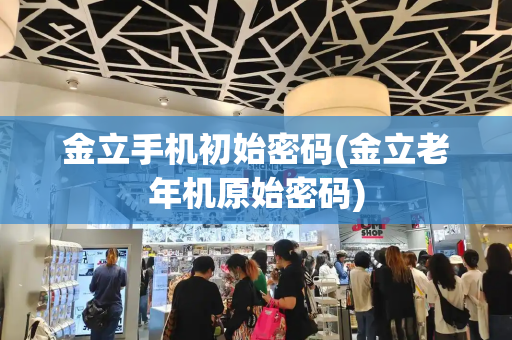 金立手机初始密码(金立老年机原始密码)-第1张图片-星选测评