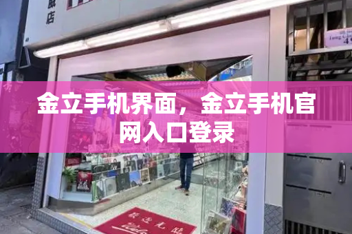金立手机界面，金立手机官网入口登录
