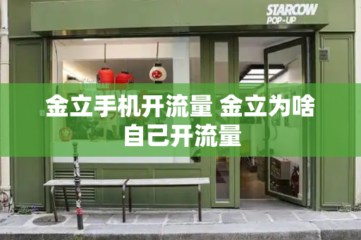 金立手机开流量 金立为啥自己开流量