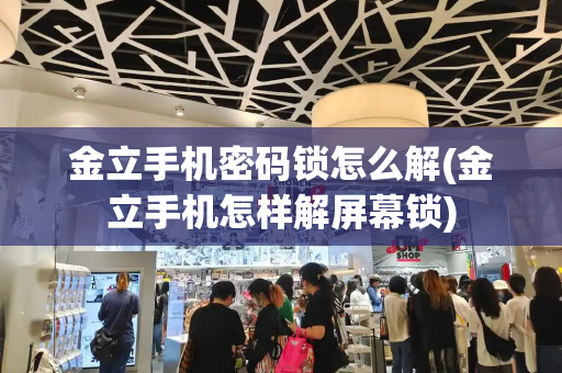 金立手机密码锁怎么解(金立手机怎样解屏幕锁)-第1张图片-星选测评