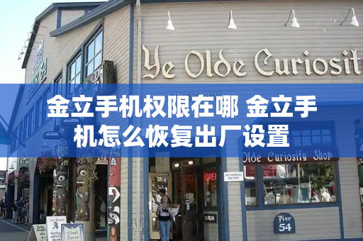 金立手机权限在哪 金立手机怎么恢复出厂设置-第1张图片-星选测评