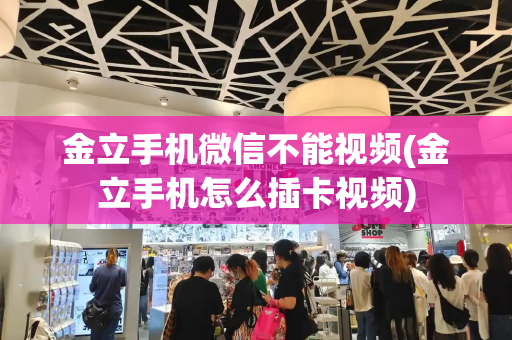 金立手机微信不能视频(金立手机怎么插卡视频)