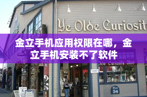 金立手机应用权限在哪，金立手机安装不了软件