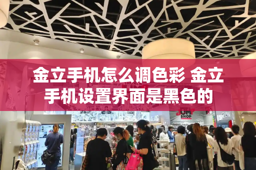 金立手机怎么调色彩 金立手机设置界面是黑色的-第1张图片-星选测评
