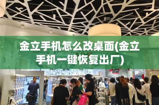 金立手机怎么改桌面(金立手机一键恢复出厂)-第1张图片-星选测评