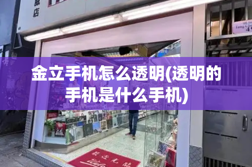 金立手机怎么透明(透明的手机是什么手机)-第1张图片-星选测评
