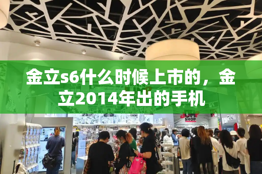 金立s6什么时候上市的，金立2014年出的手机-第1张图片-星选测评