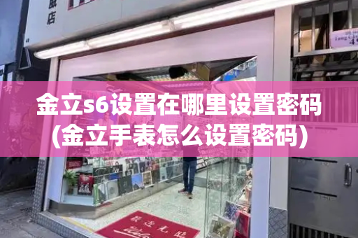 金立s6设置在哪里设置密码(金立手表怎么设置密码)