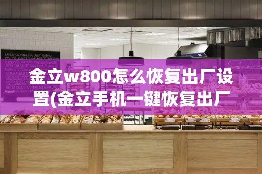 金立w800怎么恢复出厂设置(金立手机一键恢复出厂)-第1张图片-星选测评