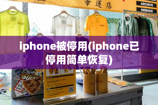 iphone被停用(iphone已停用简单恢复)-第1张图片-星选测评