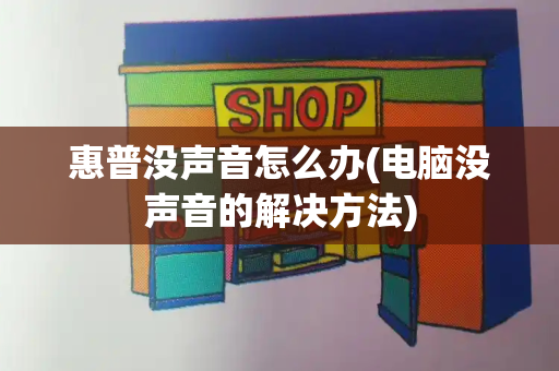 惠普没声音怎么办(电脑没声音的解决方法)
