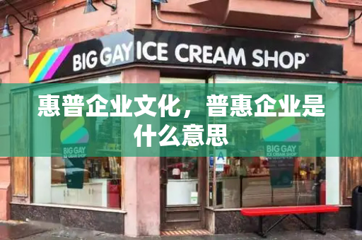 惠普企业文化，普惠企业是什么意思