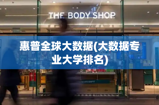 惠普全球大数据(大数据专业大学排名)