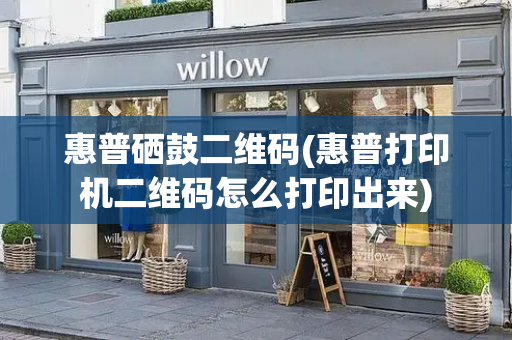 惠普硒鼓二维码(惠普打印机二维码怎么打印出来)-第1张图片-星选测评