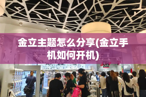 金立主题怎么分享(金立手机如何开机)-第1张图片-星选测评