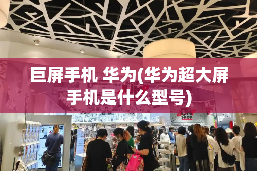 巨屏手机 华为(华为超大屏手机是什么型号)-第1张图片-星选测评