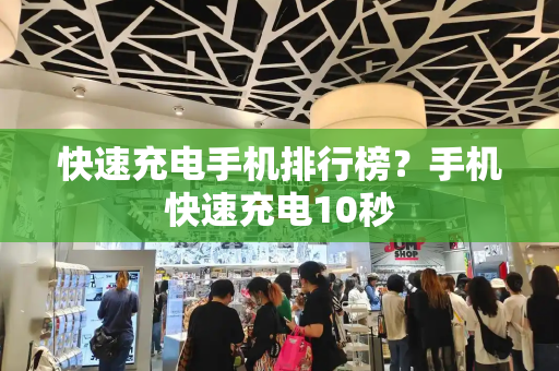快速充电手机排行榜？手机快速充电10秒-第1张图片-星选测评