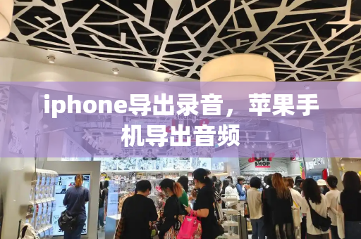 iphone导出录音，苹果手机导出音频
