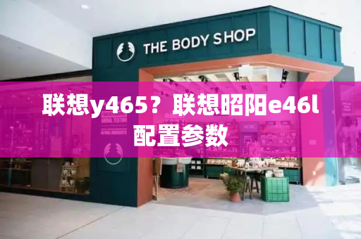 联想y465？联想昭阳e46l配置参数-第1张图片-星选测评