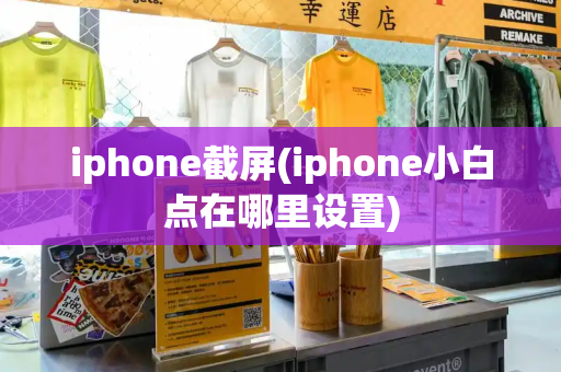iphone截屏(iphone小白点在哪里设置)-第1张图片-星选测评