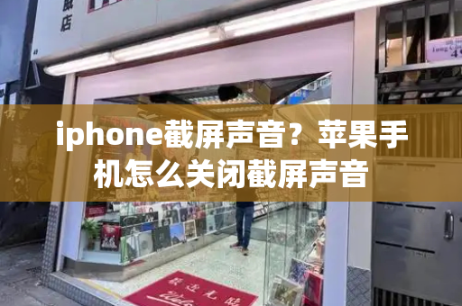 iphone截屏声音？苹果手机怎么关闭截屏声音-第1张图片-星选测评