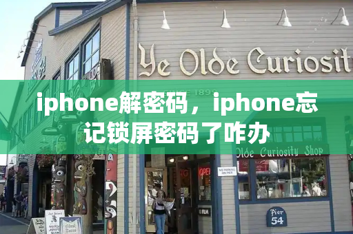 iphone解密码，iphone忘记锁屏密码了咋办-第1张图片-星选测评