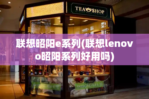 联想昭阳e系列(联想lenovo昭阳系列好用吗)