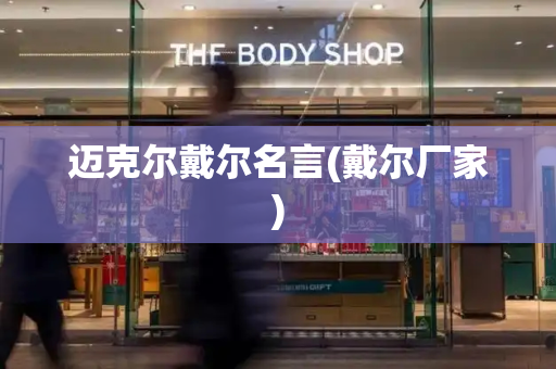 迈克尔戴尔名言(戴尔厂家)