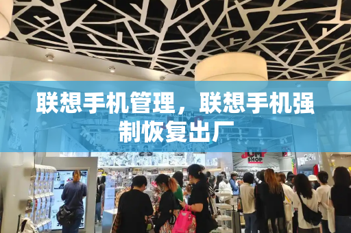 联想手机管理，联想手机强制恢复出厂-第1张图片-星选测评
