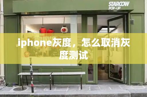 iphone灰度，怎么取消灰度测试