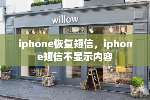 iphone恢复短信，iphone短信不显示内容-第1张图片-星选测评