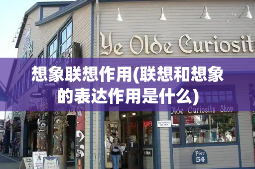 想象联想作用(联想和想象的表达作用是什么)