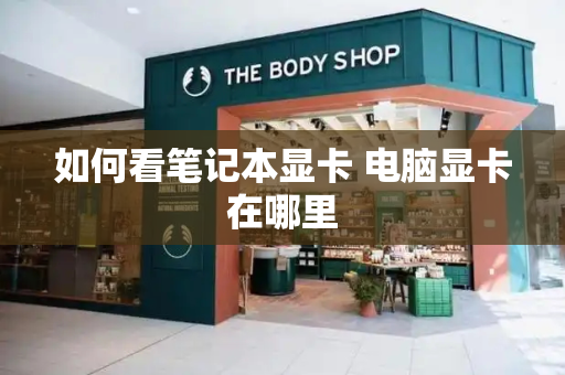 如何看笔记本显卡 电脑显卡在哪里