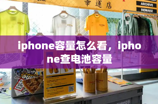 iphone容量怎么看，iphone查电池容量