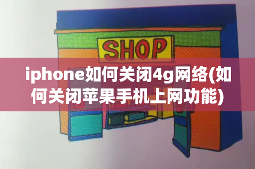 iphone如何关闭4g网络(如何关闭苹果手机上网功能)-第1张图片-星选测评