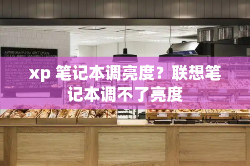 xp 笔记本调亮度？联想笔记本调不了亮度-第1张图片-星选测评