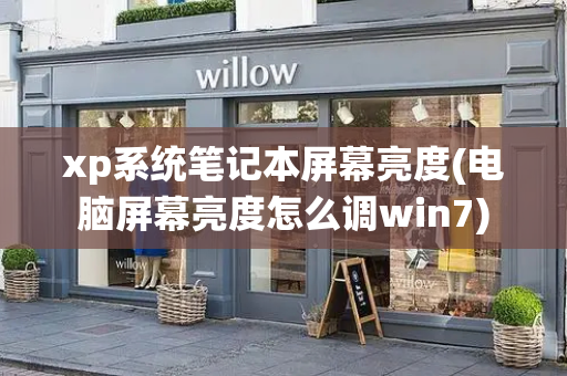 xp系统笔记本屏幕亮度(电脑屏幕亮度怎么调win7)